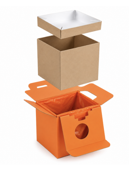 modelo descarpack laranja com saco
